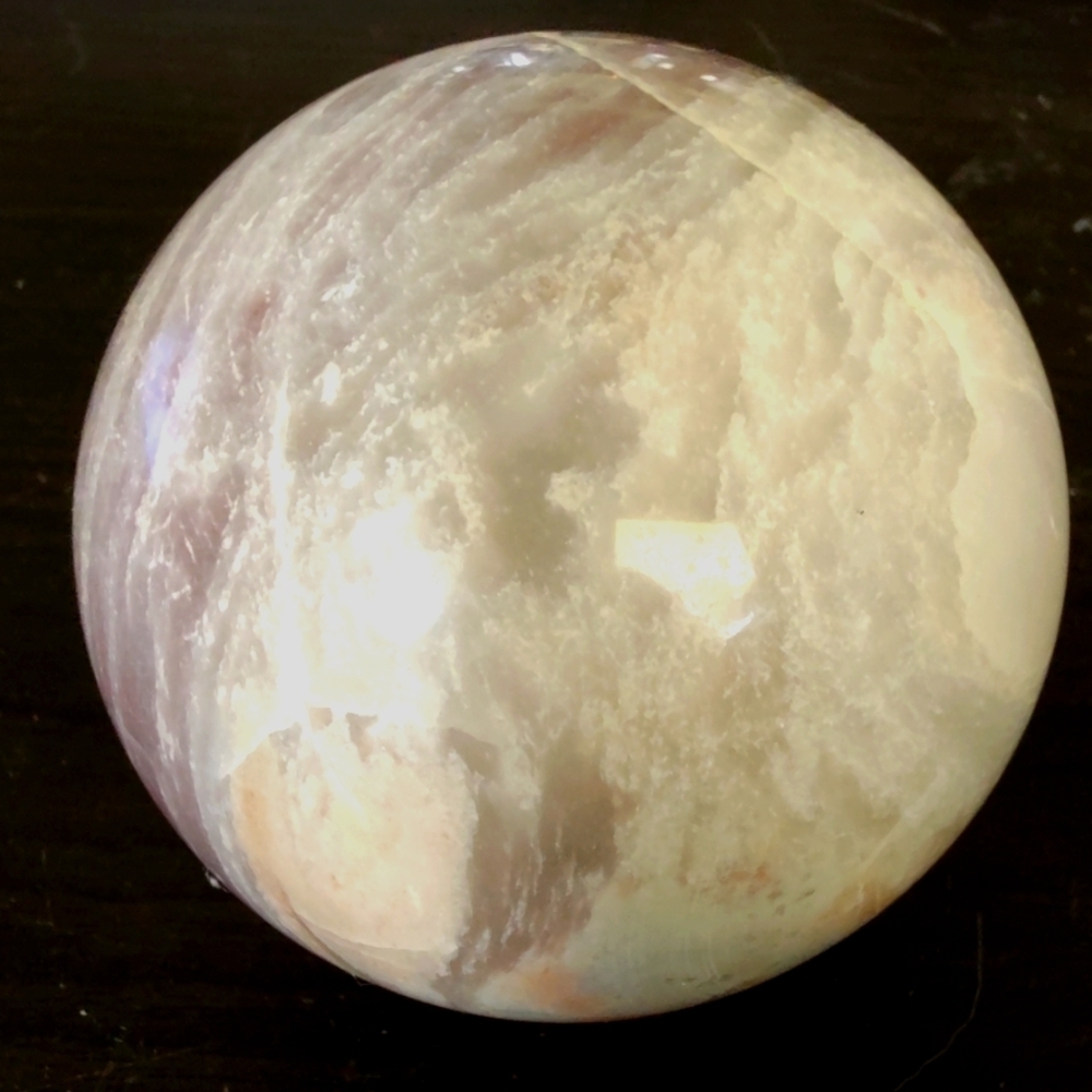 Peach moonstone crystal sphere